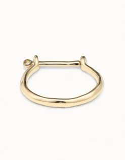Pulsera rígida bañada en bañado en oro para mujer