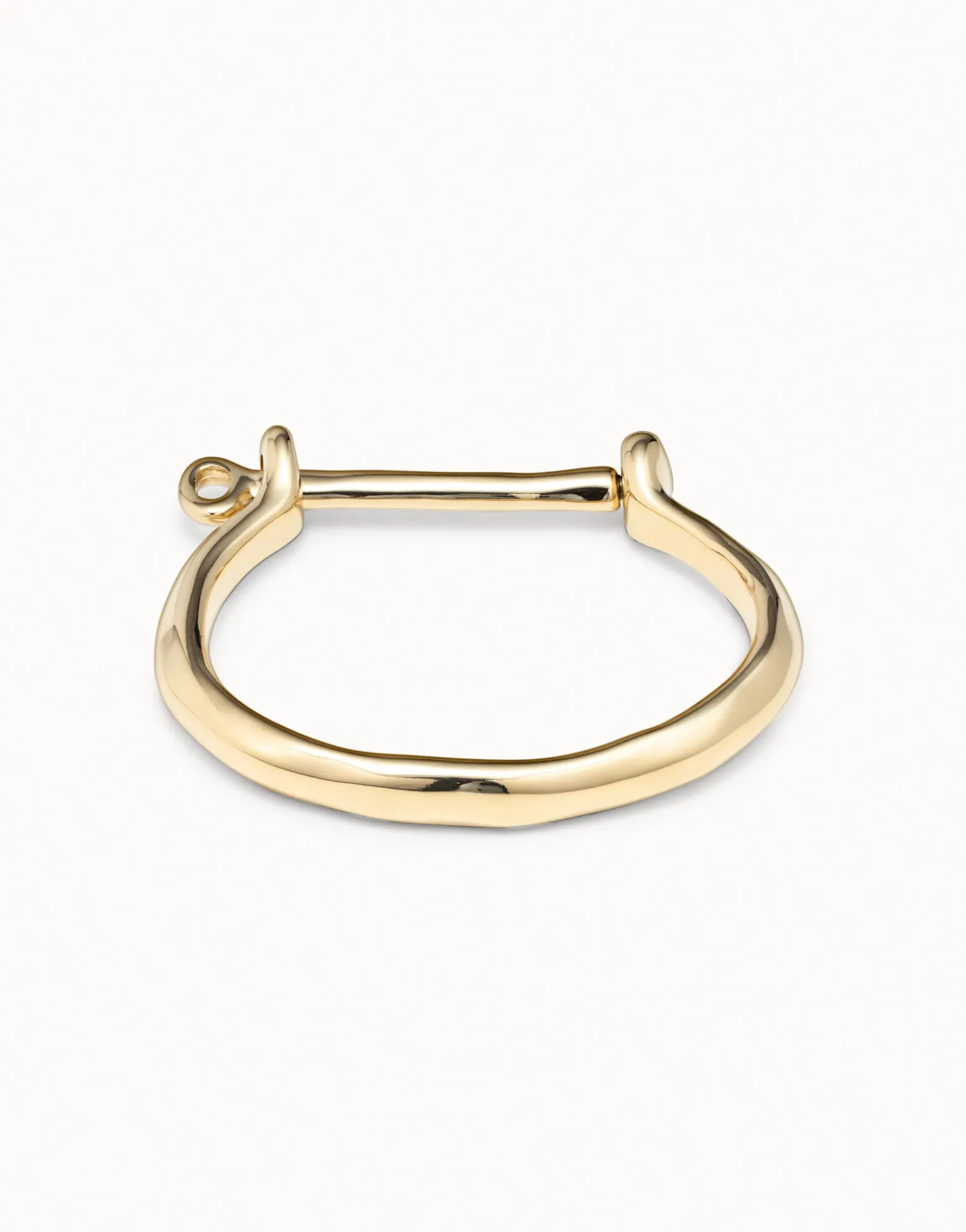 Pulsera rígida bañada en bañado en oro para mujer