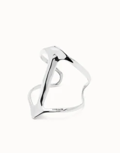 Pulsera rígida bañada en plata de ley estructura mantarraya