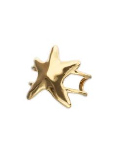 Pulsera rígida doble bañada en oro estrella de mar