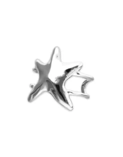 Pulsera rígida doble bañada en plata estrella de mar