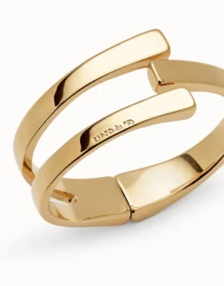 Pulsera rigida bañada en oro de 18k