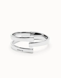 Pulsera rigida bañada en plata de ley